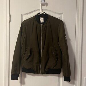 Small Zara Olive green bomber jacket